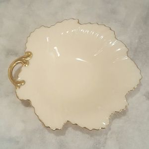 Lenox Gold Trim Leaf Dish